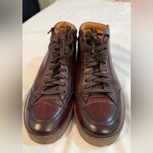 Magnanni Borazo Men's Brown Leather High-Top Sneakers size 9 brand new no tags